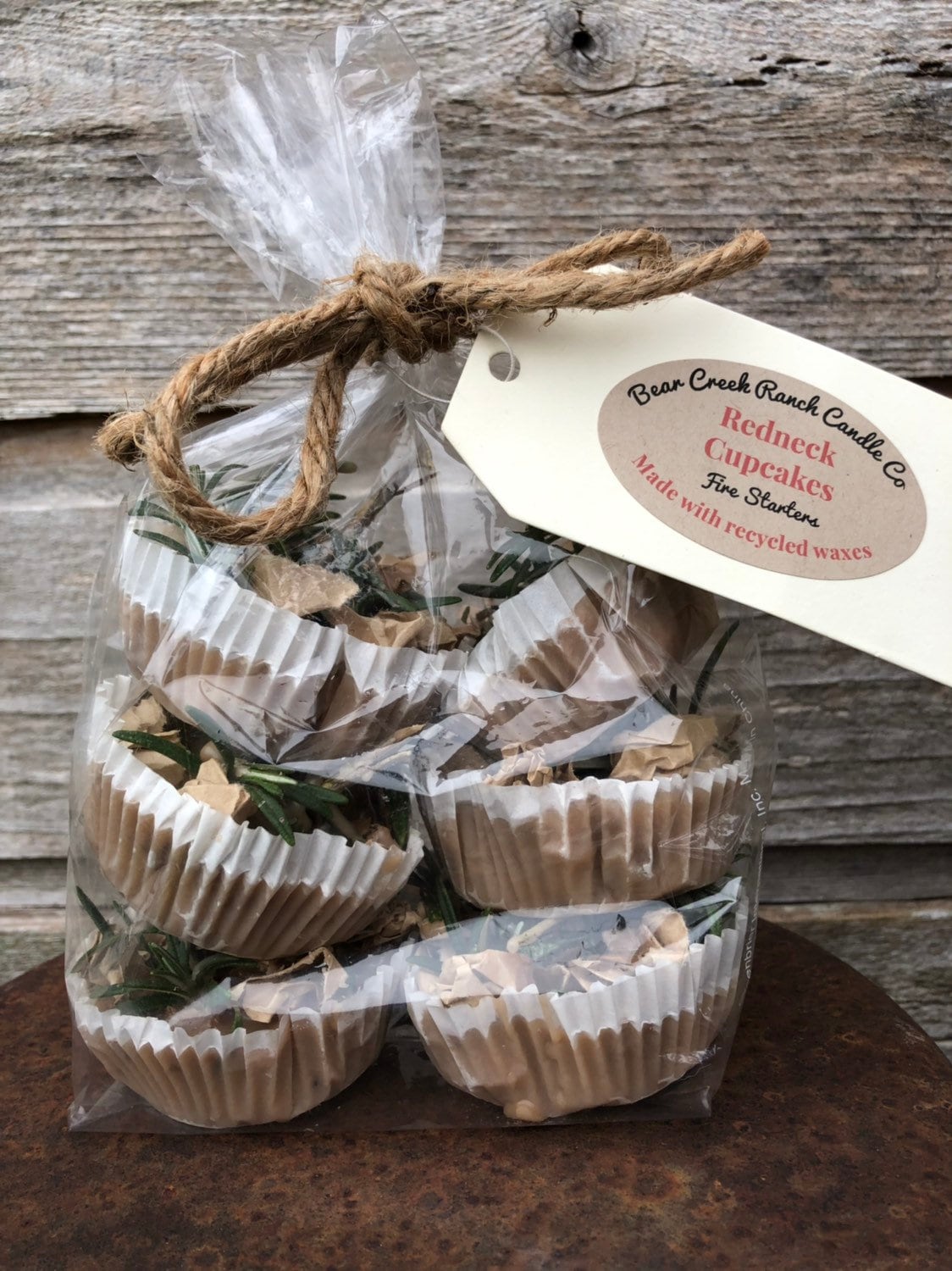 REDNECK CUPCAKES / Fire Starters, Campfire, Fireplace, Recycled Wax