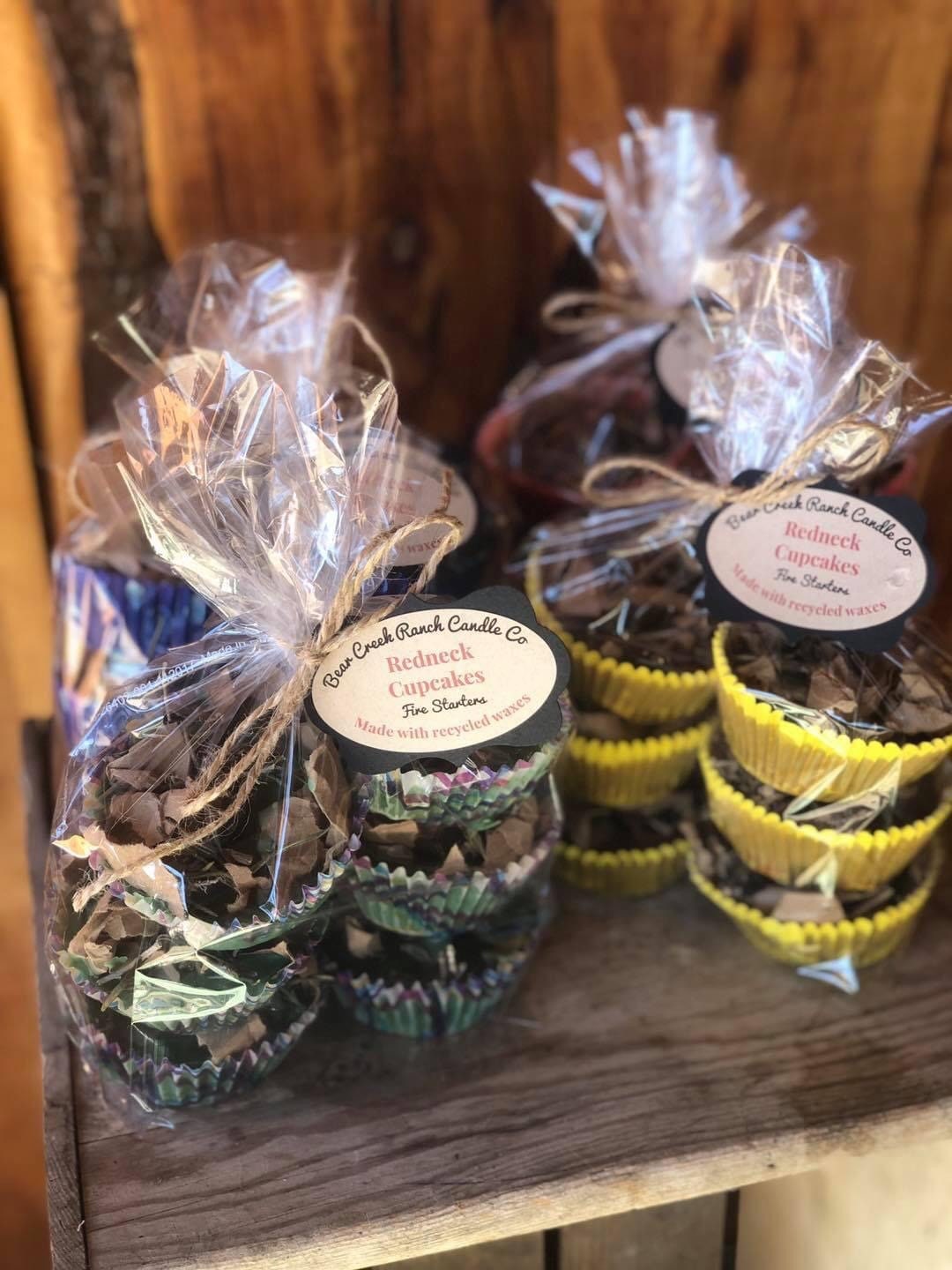 REDNECK CUPCAKES / Fire Starters, Campfire, Fireplace, Recycled Wax