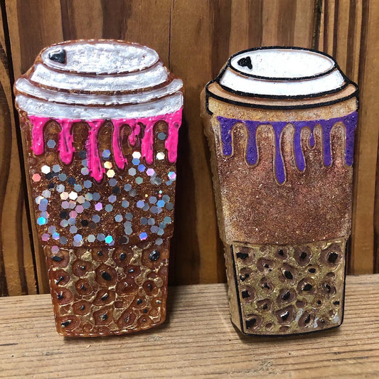 Coffee Cup Freshie - 3D Painted